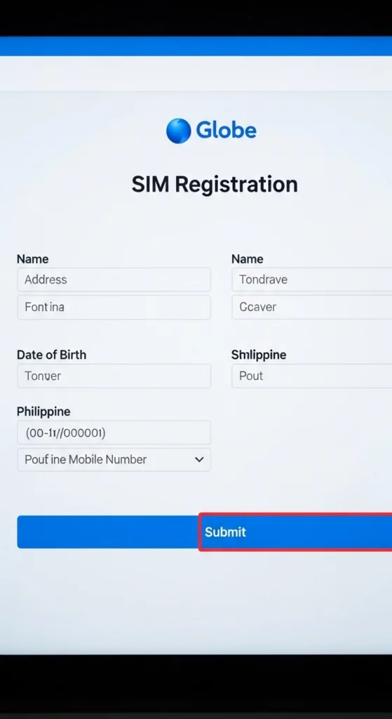 Activation via Globe Website