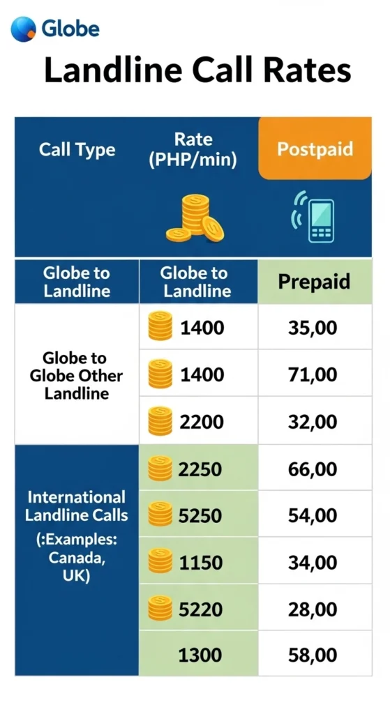 Globe Landline Call Rates